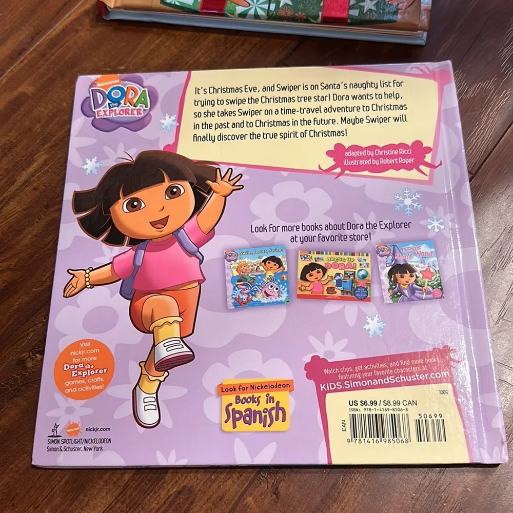 Dora Explorer Christmas Books Lot 2 Guess Who Loves Christmas Carol Hardcover